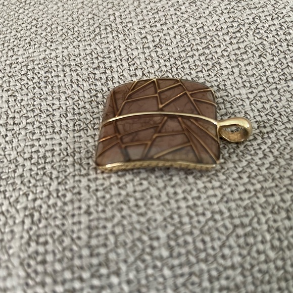 Lia Sophia brown and gold pendant - Picture 3 of 8